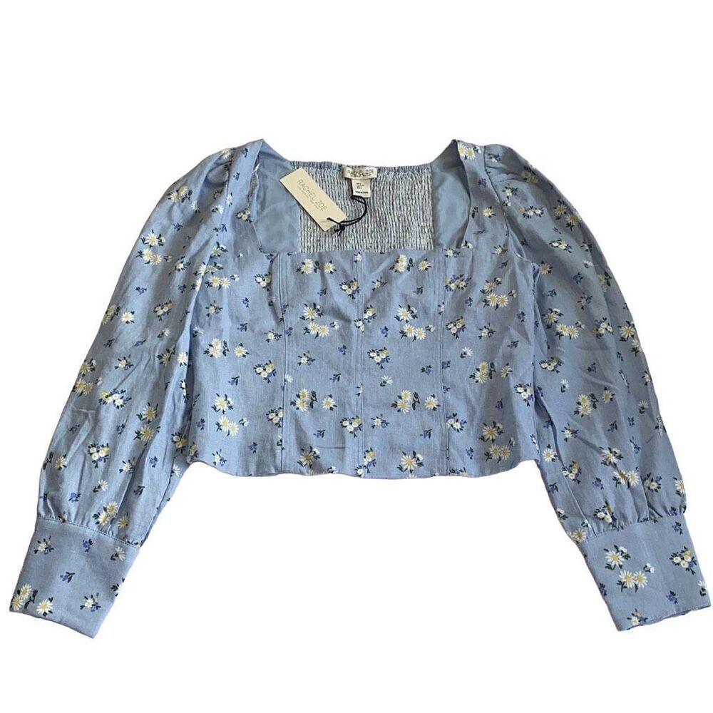 Rachel Zoe NWT Long Sleeve Top Balconette Peasant Cottagecore Whimsical Shirred